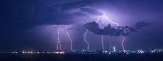 Lightning threatens city