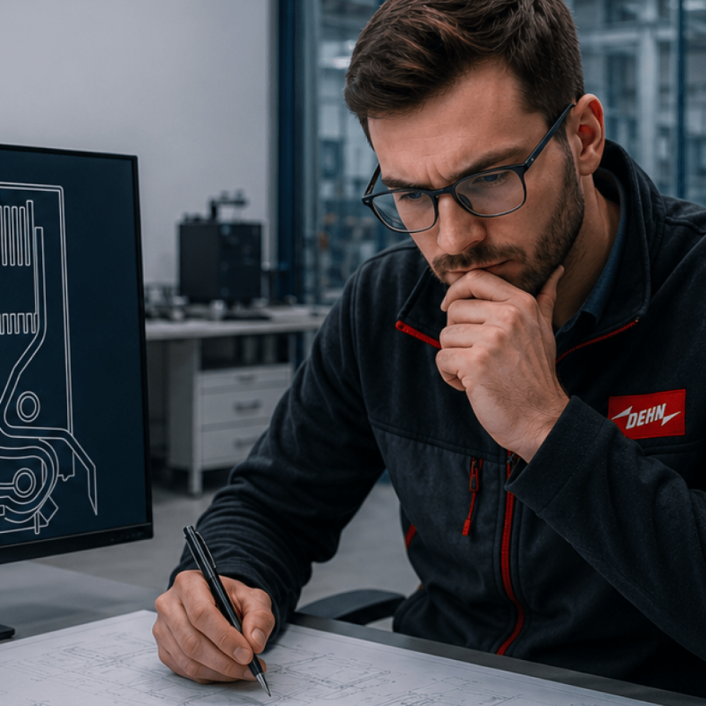 Men working innovation technology DEHN SPD ACI Lab