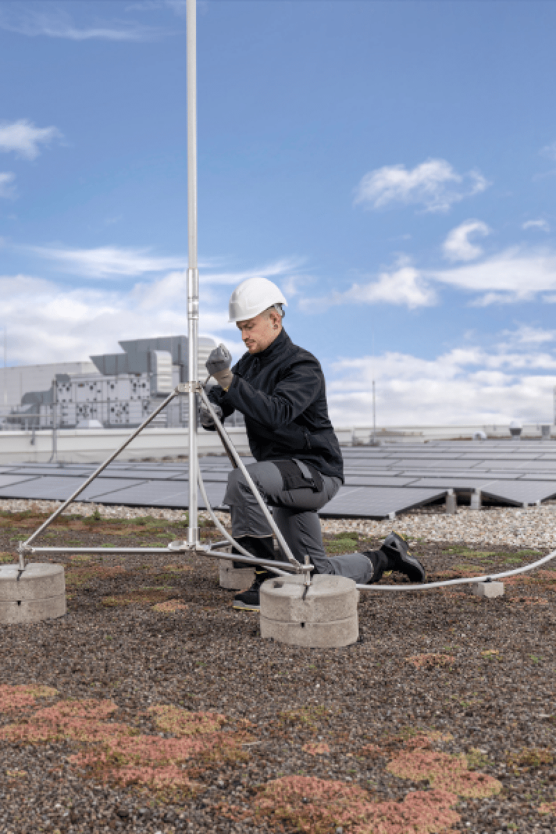 Nouveau conducteur de descente isolé HVI light plus pour système de protection externe contre la foudre, sécurité électrique des bâtiments, installateur électricien paratonnerre sur toiture